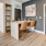 a room with a table and chairs