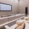 a living room with a large couch