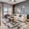 a living room with a large window